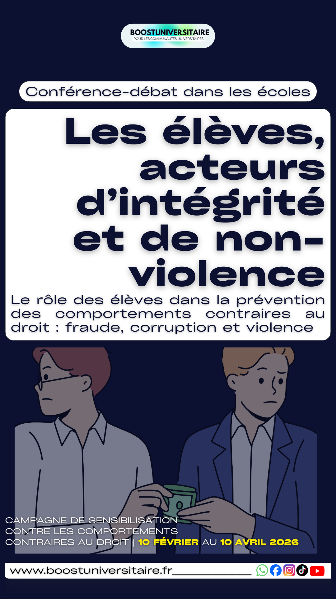 Campagne de sensibilisation contre les comportements contraires au droit : fraude, corruption et violence 